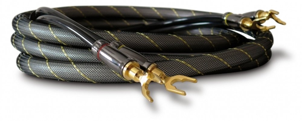 Dynavox High-End Speaker Cable Pair Flexible Cable with High-Quality Banana Plugs Assembled Colour Black Length 5 m