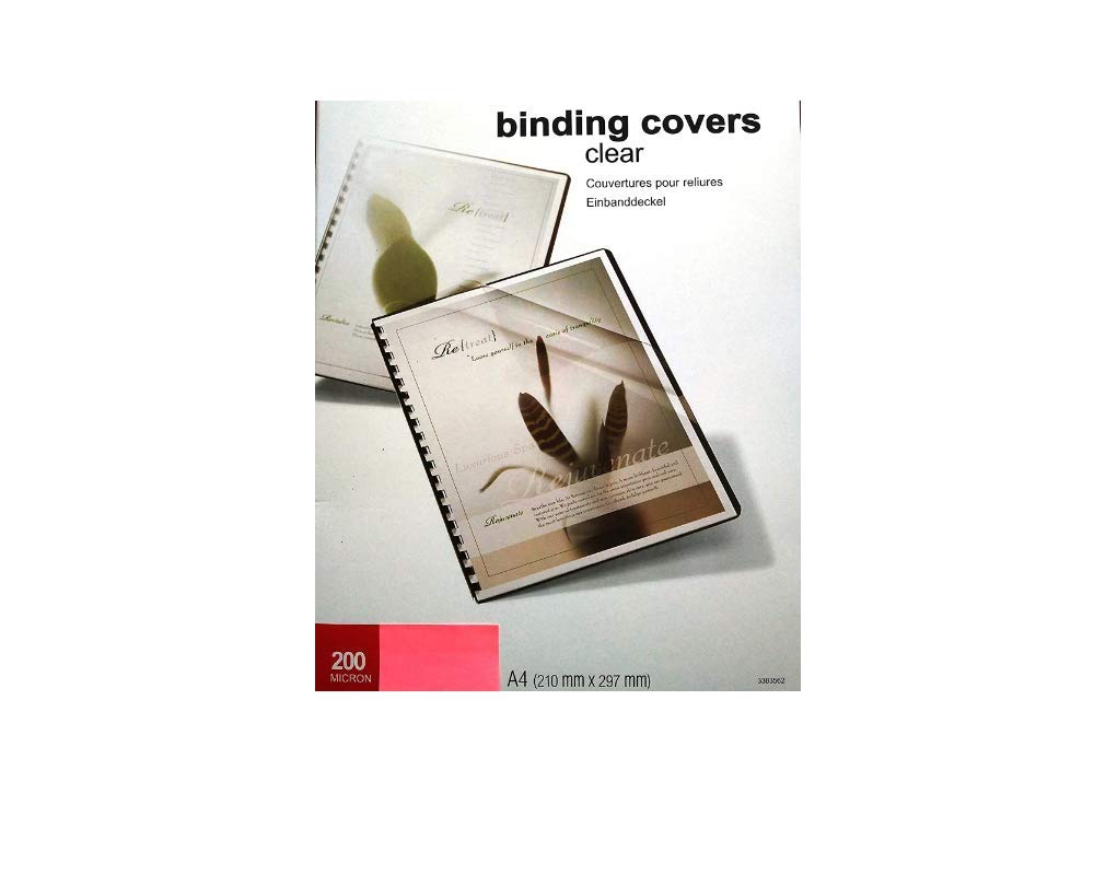 A4 200 Micron Transparent Clear Cover Comb Wire Binder Machines (20)