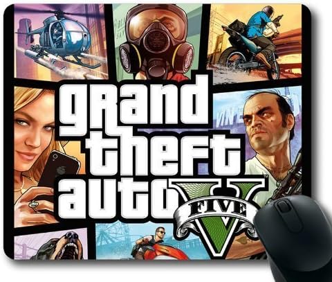 GTA 5 Cover Art Mouse Pad, Customized Rectangle Mousepad Diy By Bestsellcase