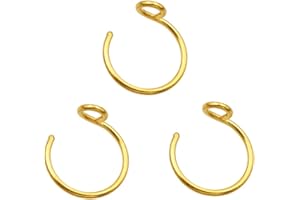 FANSING 3 Pieces Stainless Steel Faux Nose Rings Hoop