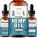 Hemp Oil for Dogs & Cats - Separation Anxiety, Pain Relief, Joint Supplement, Arthritis, Seizures, Sleep Aid - Organic Calming Drops with Full Spectrum Hemp Extract - Rich in Omegas 3:6:9 - USA Made