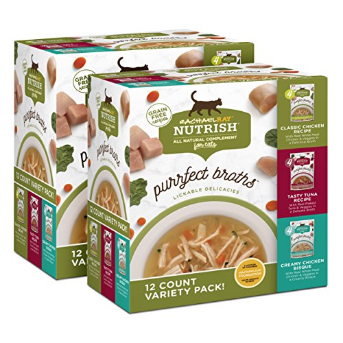 Rachael Ray Nutrish Purrfect Broths All Natural Complement, Grain Free, 1.4 oz, Pack of 24