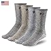 PEOPLE SOCKS Men's Women's Merino wool crew socks 4 pairs 71% premium with Arch support Made in USA