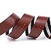 Vinqliq® Retro PU Leather Road Bike Bicycle Handlebar Wraps Bar Tapes with Bar Plugs (Dark Brown(with Breath Holes))