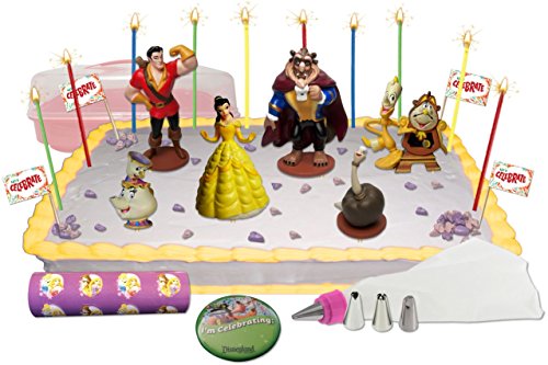 Disney's Beauty and the Beast Deluxe Cake / Cupcake Topper Decorating Kit