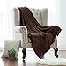 Bedsure GentleSoft Fleece Throw Blanket Brown - 300GSM Blankets for Couch, Sofa, Bed, Soft Lightweight Plush Cozy Throws for Toddlers, 50x60 inches