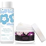 Nabia Super Hydrating Facial Toner + Cream Set - Less Visible Fine Lines & Wrinkles with Tea tree, Okra and Cica, Vitamin B3,