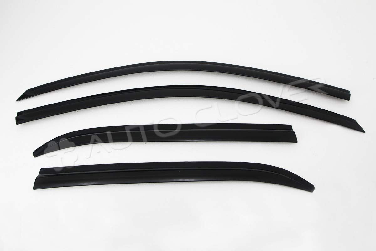 AUTO CLOVER Wind Deflectors Set for Hyundai i20 2015-2019 (4 pieces), Tinted Black - Image 3