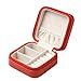 Vlando Small Travel Jewelry Box Organizer Display Storage Case for Rings Earrings Necklace, Orange