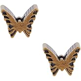 Hobbspring 2Pcs Paracord Beads 50mm Large Hole Brass Butterfly Beads Knife Lanyard Beads Metal European Beads for Knives Pendant Flashlight Bracelet