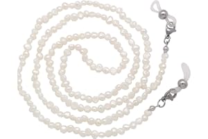 KAI Top Mask Lanyard Chain Face Mask Holder Chain Freshwater Pearl Eyeglasses Chain Sunglasses Chain for Women Girls Men