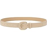 WHIPPY Women's Leather Belts for Jeans Pants Dress Black Leather Belts for Women Casual Fashion Ladies Waist Belts