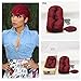27 Pieces Human Hair Weave with Closure Wine Red Brazilian Virgin Human Hair for Black Women (39J)