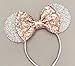 CL GIFT Rose Gold Mickey Ears,Silver White Minnie Ears, Rose Gold Minnie Ears, I Do Minnie Wedding,Minnie Bride Mouse Ears
