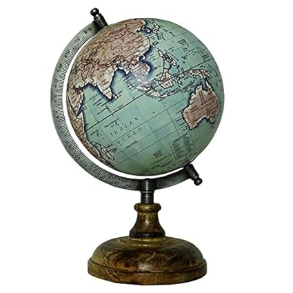 Aone India World Globe with Base Educational Learning Rotating Desktop Globe - Perfect for Kids, Geography Students, Teachers and More - Classic Design - 4 Inches GL114A