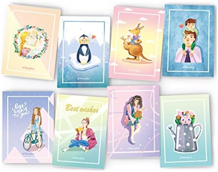 Dengliuart 24 Pack All Occasion holiday cards, Greeting Cards - Includes Happy Birthday, anniversary, Congratulations, love, Thank You, Father's day, Mother's day, Get well cards