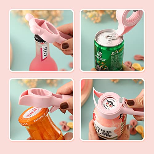 New 4 in 1 Bottle Opener, Multifunction 4 in 1 Bottle Jar Can Beer Opener,Multi Kitchen Tool for Jelly Jars, Wine, Beer and other, Bottle Opener for Seniors and Arthritic Hands…