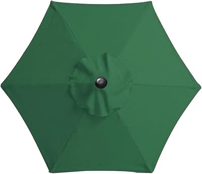 TWSOUL Replacement Parasol Fabric Cover 3m 8 Ribs Green UV Waterproof