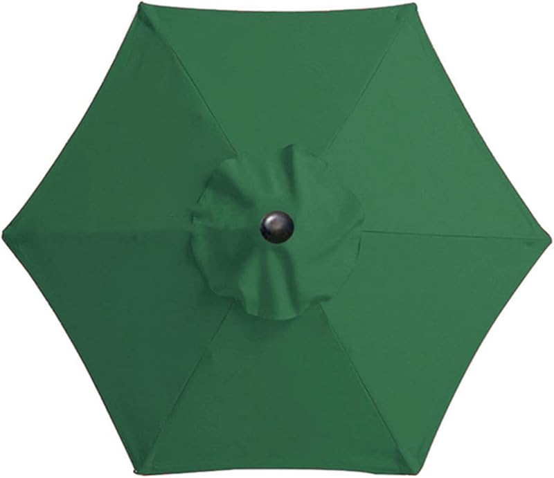 TWSOUL Replacement Parasol Fabric Cover 2.7 m 6 Ribs Green UV Waterproof