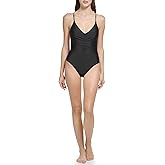 Calvin Klein Women's Standard Tie Back Logo Straps One Piece Swimsuit