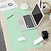 Office Desk Pad- Desk Decor Non-Slip Spill-Resistant, Thick Extended PU Leather Desk Blotter 31.5×15.7in (Green)