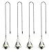 Hyamass 4pcs Crystal Ball Prisms Pendant Ceiling Fan Pull Chain Extender with Ball Chain Connector (Cone)（clear）