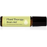Plant Therapy Brain Aid Essential Oil Blend Pre-Diluted 10 mL (1/3 oz), 100% Pure, Aromatherapy for Focus & Attention