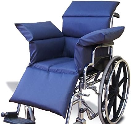 Fully Comfortable Water Resistant Cushion Pillows, With Soft Hypoallergenic Micro-Fiber Material Is Perfect For Any Wheelchair, Recliner, Indoor/Outdoor and Office Use. Includes Positioning Belts