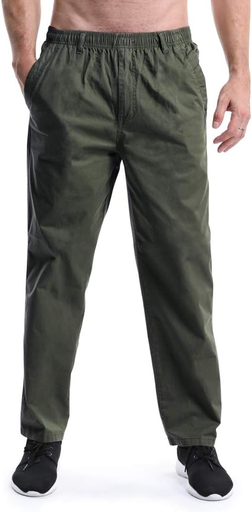 mens elastic cargo pants
