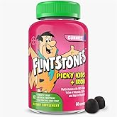 Flintstones Vitamins for Picky Kids + Iron, Kids Multivitamin Gummies with Vitamin C, D, E, B6 and Iron, Gummy Vitamins, Grape Flavored, 60 Gummies