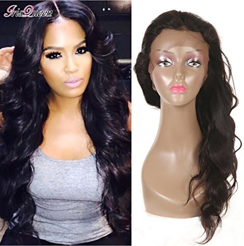 360 Lace Frontal Closure Peruvian Body Wave Hair 360 Lace Closure Pre-plucked with Baby Hair Free Part 130% Density #1B Natural Black