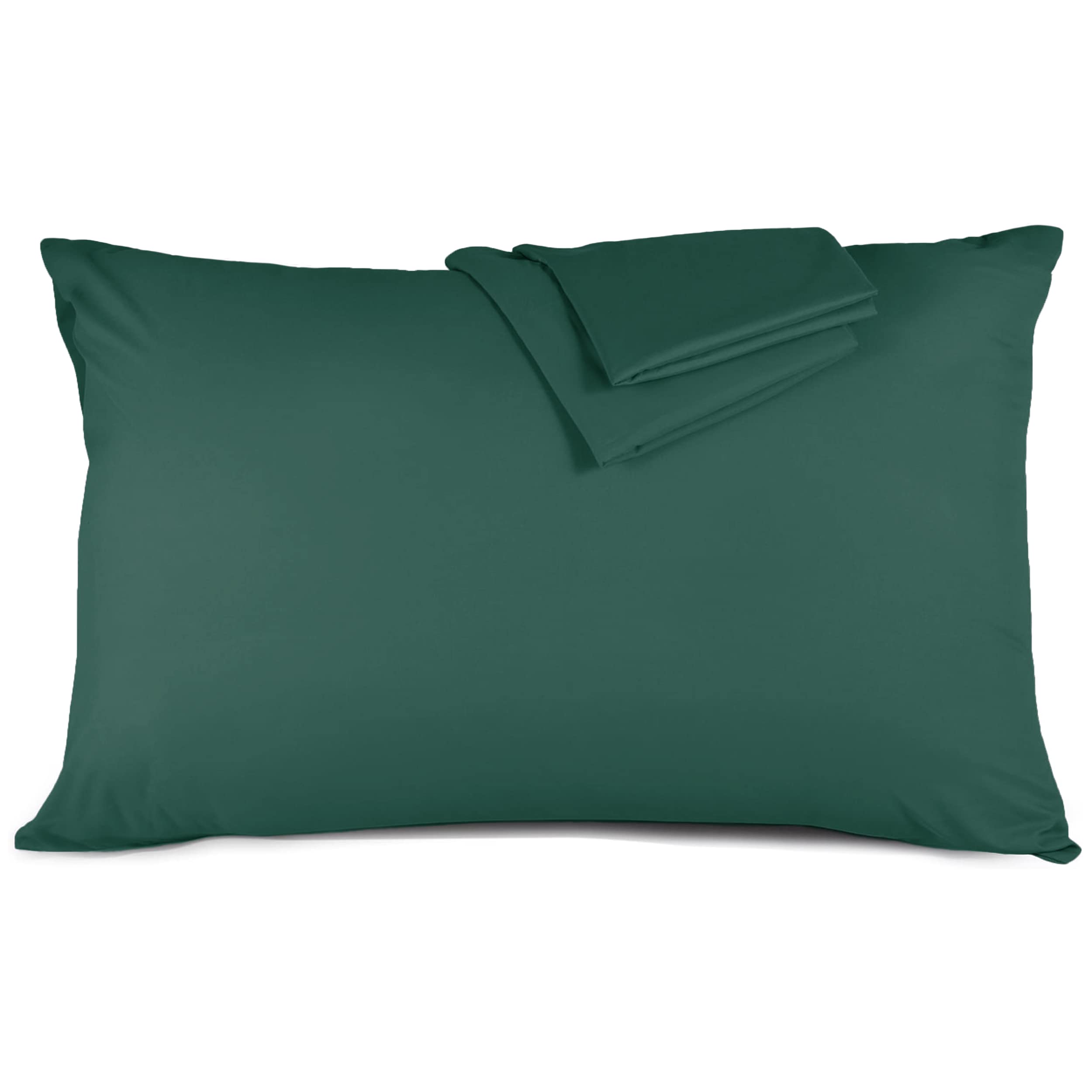 Hafaa Pillowcases 2 Pack Brushed Microfiber Emerald Green Pillow Cases with Envelop Closure – Wrinkle & Fade Resistant Pillow Cover, 50x75 cm — image 1