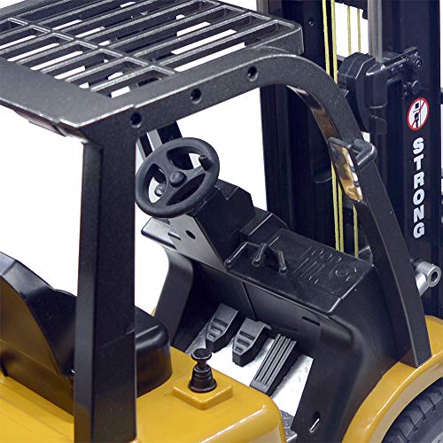 Ailejia 8 Channel RC Forklift Truck Vehicle HuiNa Remote 2.4Ghz 1/10 Alloy Forklift Toys LED Light Engineering Car for Kids - Thumbnail 5