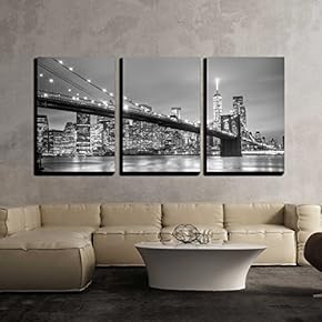 York City Downtown Skyline Wall Decor x3 Panels