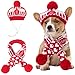 BINGPET Pet Costume Accessories Knit Christmas Reindeer Scarf and Hat Set for Pet from Small to Large