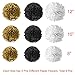 Paxcoo 86 Pcs Black and Gold Party Decorations with Balloons Tassel Garland and Paper Pom Poms for Happy New Year New Year's Eve 20st, 30th, 40th, 50th, 60th, 70th,75th, 80th Birthday