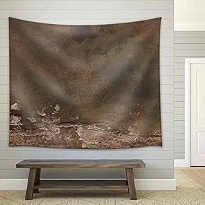 Brown Stone Background - Fabric Wall Tapestry Home Decor - 51x60 inches