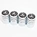 US85 Mercedes Benz Logo Emblem Auto Car Wheel Tire Air Valve Caps Stem Cover Accessories Decoration Birthday Gift (Silver Chrome)