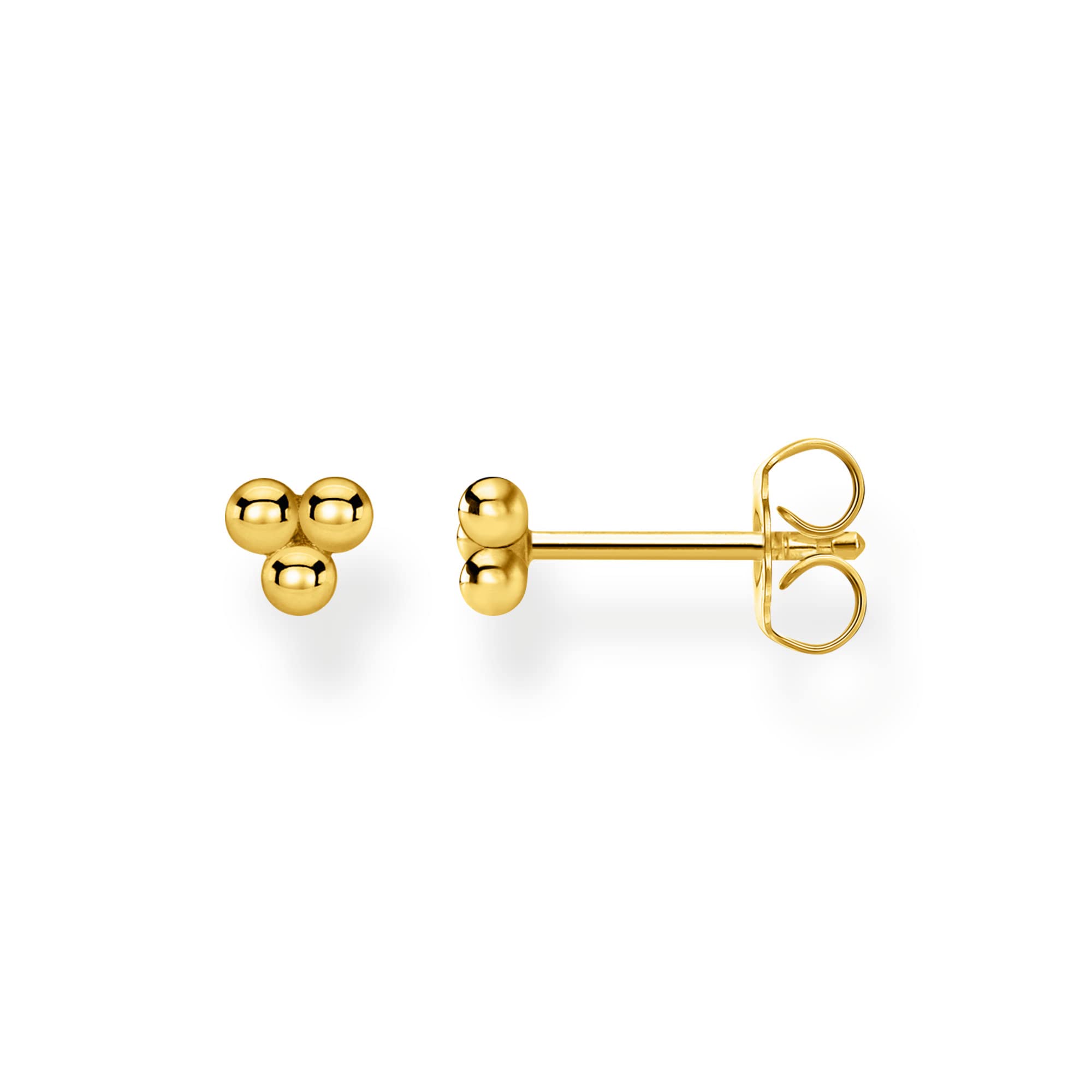 THOMAS SABO Single ear stud dots gold 925 Sterling Silver, 18k Yellow Gold Plating