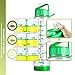 Easy Clean 32 Oz Straw Water Bottle, Eco friendly Measurement Markings Water Bottle Time Marker, Leak Proof BPA Free Fruit Infuser Green Bottle Oz Tracker, Office 1 Liter Gym Bottle Reminder to Drink
