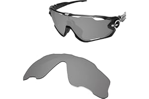 Glintbay 100% Precise-Fit Replacement Sunglass Lenses for Oakley JAW-BREAKER OO9290 - Polarized Metallic Silver Mirror