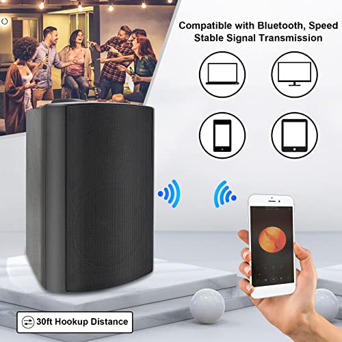 Herdio 4 Inch Outdoor Bluetooth Speakers Waterproof Wireless,Indoor