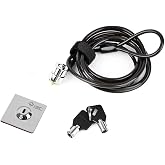 I3C Laptop Cable Lock, Hardware Security Cable Lock with Keys, Anti Theft Combination Lock Compatible with Laptop Monitor Tablet Surface Projector and Other Electronic Devices (1 Pack)
