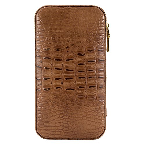 XIFEI portable crocodile grain cigar humidors Cedar wood travel cigar