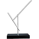 CulinaryEdge Kinetic Energy Sculpture, Double Pendulum Metal Desktop Art Decor, Battery Powered Moving Sculpture for Office, Home and Studio