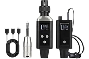 Jalzdieod UHF Wireless in-Ear Monitor System Portable Wireless Real-Time Earphones for Singer Band Rehearsal Performance