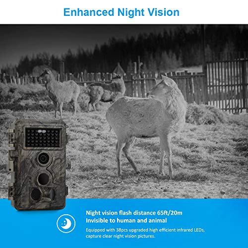 Meidase Game Trail Camera 20MP 1080P, 0.2s Trigger Time Motion Activated, No Glow Night Vision, IP66 Waterproof Cam for Nature Wildlife Deer Scouting & Hunting, Home & Outdoor Security - Thumbnail 2