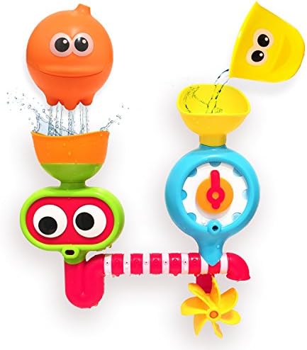 Mideand Baby Bath Toys Waterfall Water Station Toddler Fill and Spin Water Fountain Bath Tub Toys for Kids