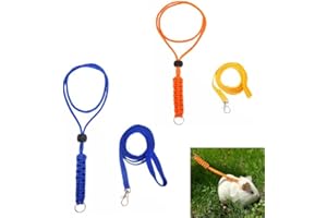 Quhoxdye 2pcs Figure 8 Harness and Leash with Reflective Strap and Bell for Ferrets, Chinchilla and Hamster Small Animal Harn