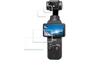 ULBTER Lens Screen Protector for DJI Osmo Pocket 3/4 [2+2Pack], Tempered Glass Cover 0.3mm 9H Hardness Anti-Scrach Anti-Bubbl